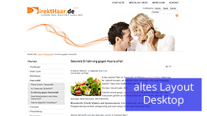 Screenshot alte Website