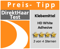 Klebemittel Erfahrungsbereicht Hairdirect White Adhesive